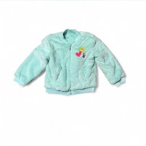 Chaser Light Blue Fuzzy Kids Puffer with Fun Patch